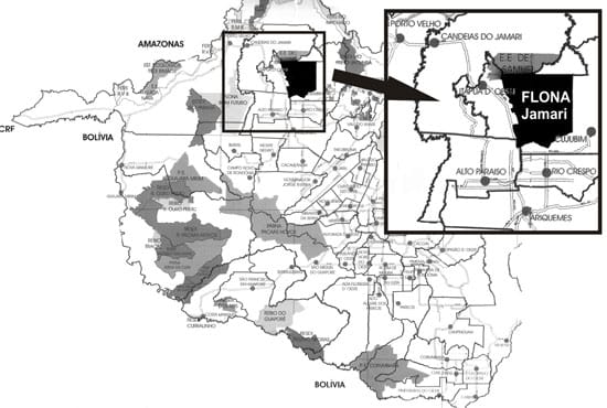 Mapa Floresta Nacional do Jamari