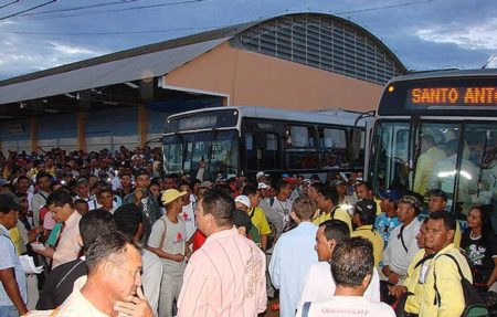 Manifestação de operários das Usinas do Rio Madeira
