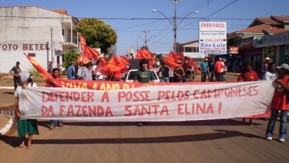 Manifestação em Corumbiara - 9 de agosto de 2011