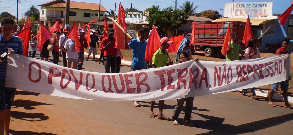 Manifestação em Corumbiara - 9 de agosto de 2011
