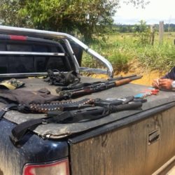 armas apreendidas com guaxebas
