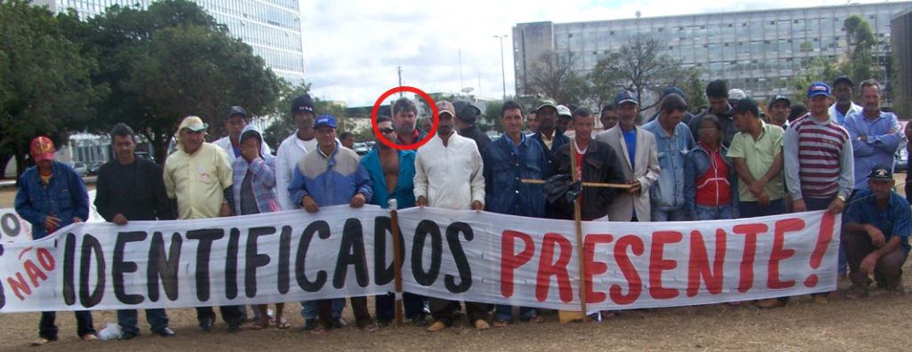 Vitor (em destaque) durante ocupação em Brasília.